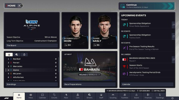 Игра F1 Manager 2023, скриншот