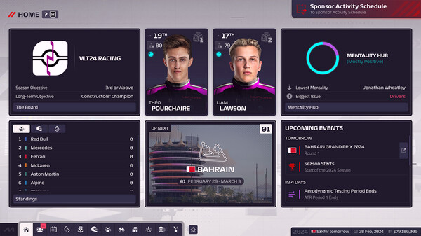 Игра F1 Manager 2024, скриншот
