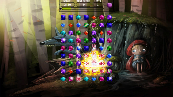 Игра Fairies Magical Jewel Match Quest, скриншот