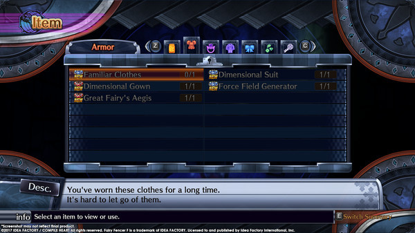 Игра Fairy Fencer F ADF Ultimate Fencer Armor Set, скриншот