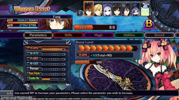 Игра Fairy Fencer F Advent Dark Force, скриншот