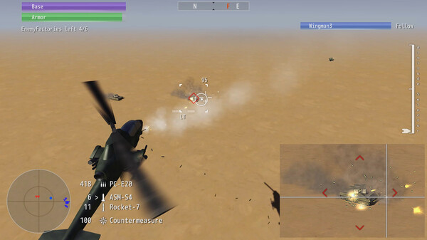 Игра FEBA Gunship R, скриншот