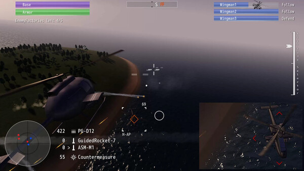 Игра FEBA Gunship R, скриншот