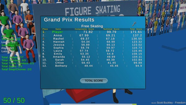 Игра Figure Skating Legends, скриншот