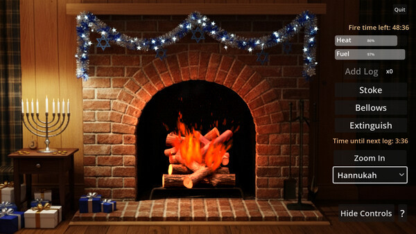Игра Fireplace Game, скриншот