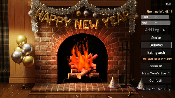 Игра Fireplace Game, скриншот