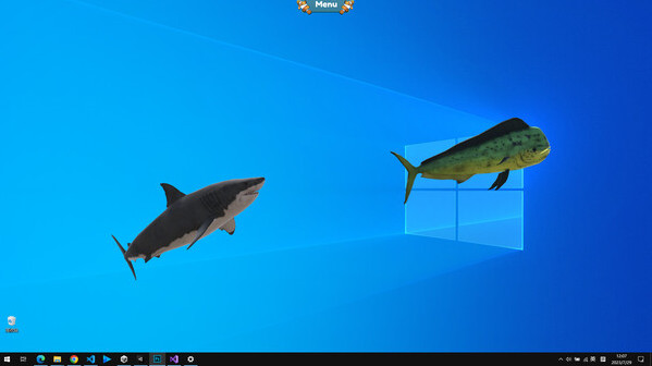 Игра Fish on the desktop, скриншот