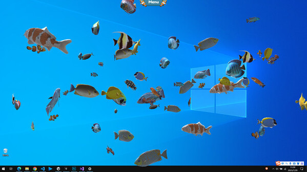 Игра Fish on the desktop, скриншот