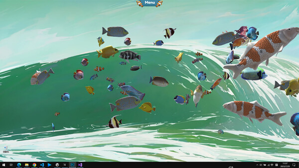Игра Fish on the desktop, скриншот