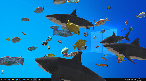 Игра Fish on the desktop, скриншот