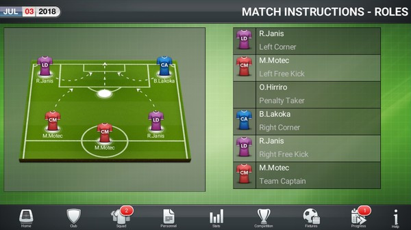 Игра Football Director 2019, скриншот