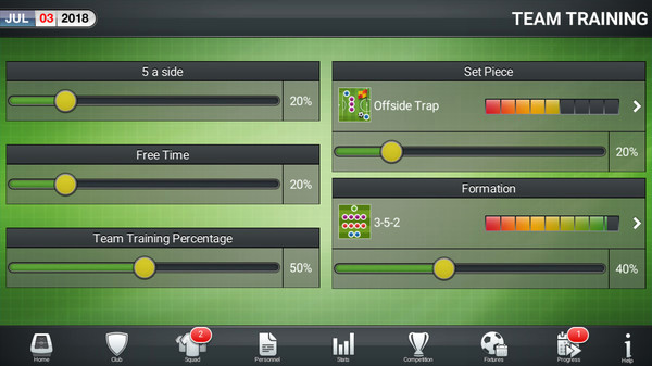 Игра Football Director 2019, скриншот