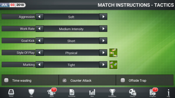 Игра Football Director 2019, скриншот