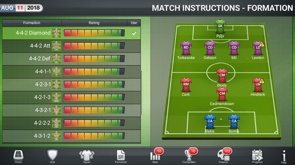 Игра Football Director 2019, скриншот