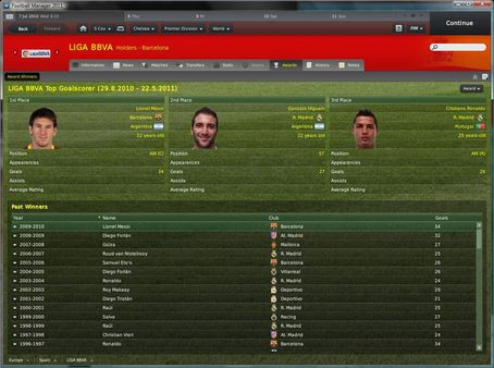 Игра Football Manager 2011, скриншот