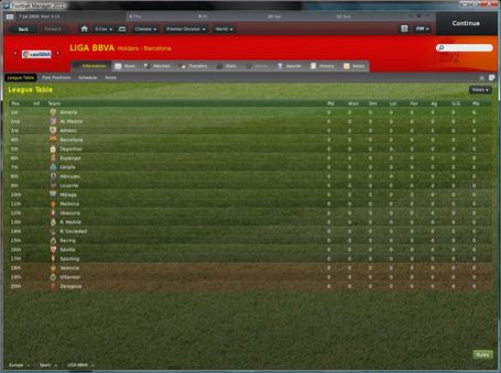 Игра Football Manager 2011, скриншот