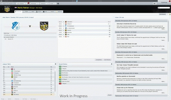 Игра Football Manager 2011, скриншот