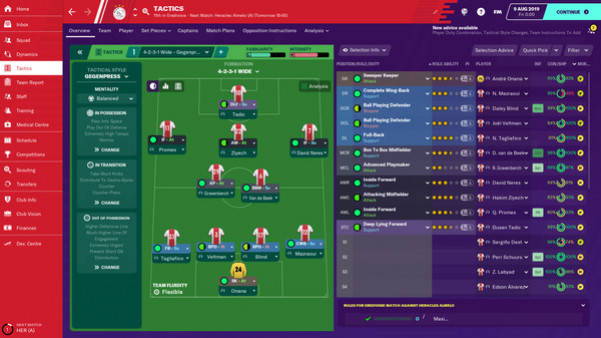 Игра Football Manager 2020, скриншот
