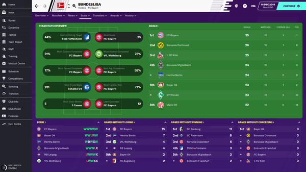 Игра Football Manager 2020, скриншот