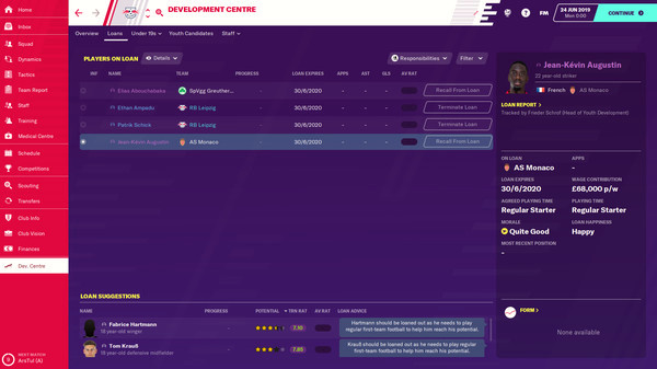 Игра Football Manager 2020, скриншот