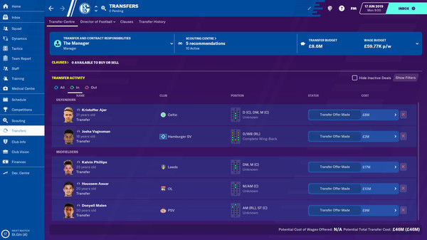 Игра Football Manager 2020, скриншот