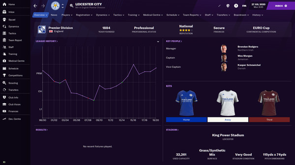 Игра Football Manager 2021, скриншот