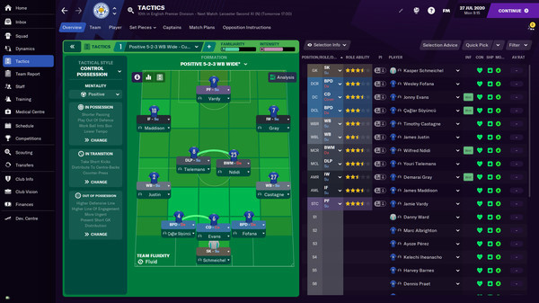 Игра Football Manager 2021, скриншот