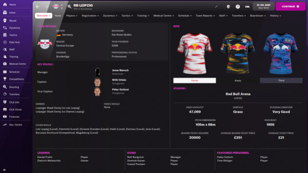 Игра Football Manager 2022, скриншот