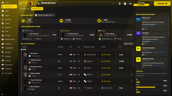 Игра Football Manager 2022, скриншот