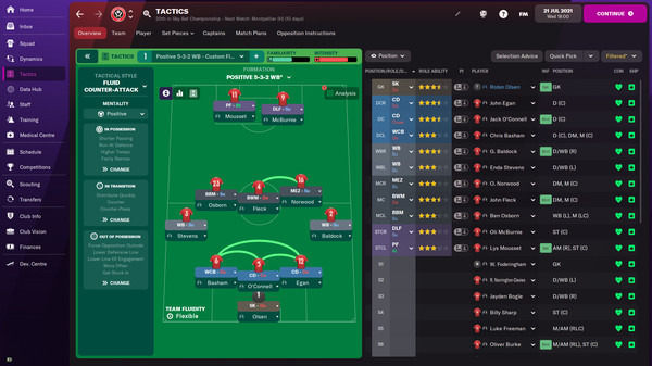 Игра Football Manager 2022, скриншот