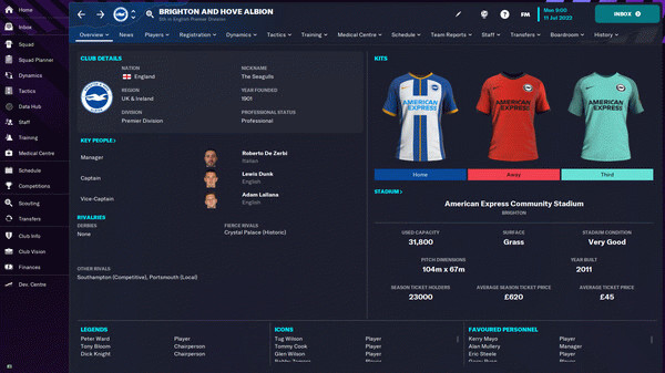 Игра Football Manager 2023, скриншот