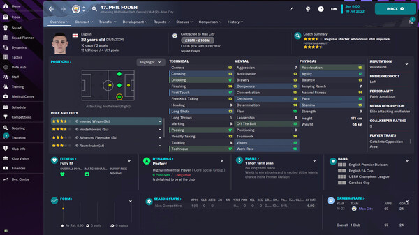Игра Football Manager 2023, скриншот