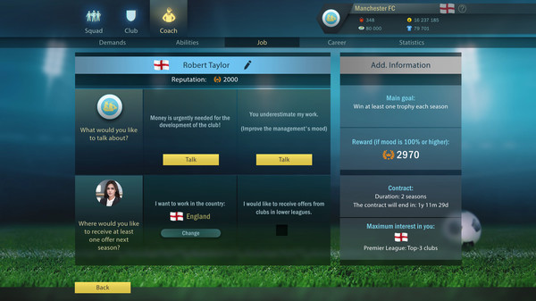 Игра Football, Tactics & Glory: Manager's Journey, скриншот
