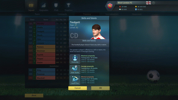 Игра Football, Tactics & Glory, скриншот