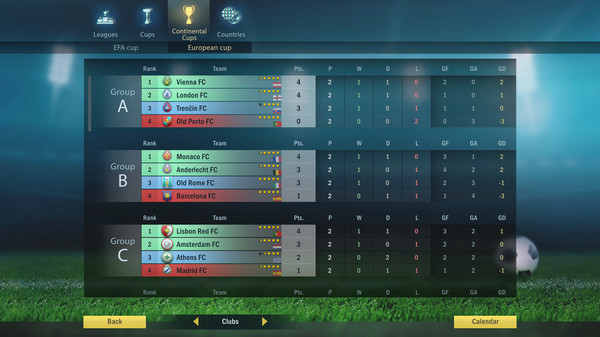 Игра Football, Tactics & Glory, скриншот