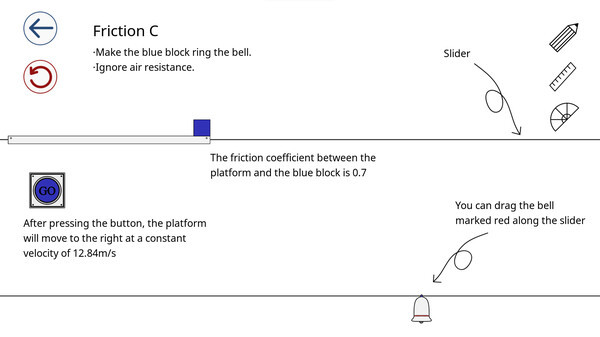 Игра Force and Motion, скриншот