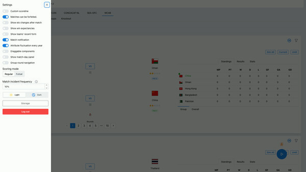 Игра Forever World Cup Simulator, скриншот
