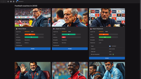 Игра Forever World Cup Simulator, скриншот