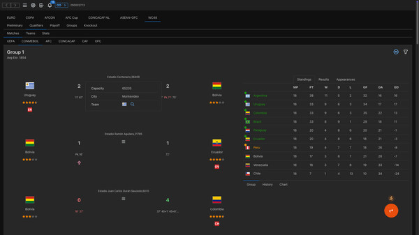 Игра Forever World Cup Simulator, скриншот