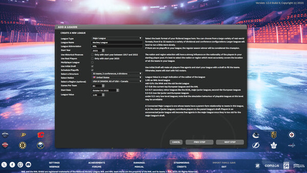 Игра Franchise Hockey Manager 12, скриншот