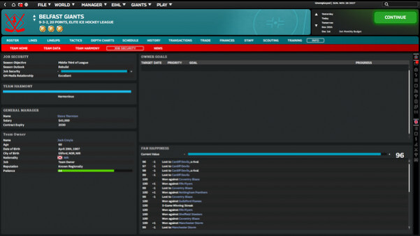 Игра Franchise Hockey Manager 12, скриншот