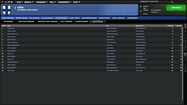Игра Franchise Hockey Manager 12, скриншот