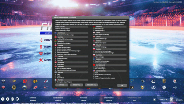 Игра Franchise Hockey Manager 12, скриншот