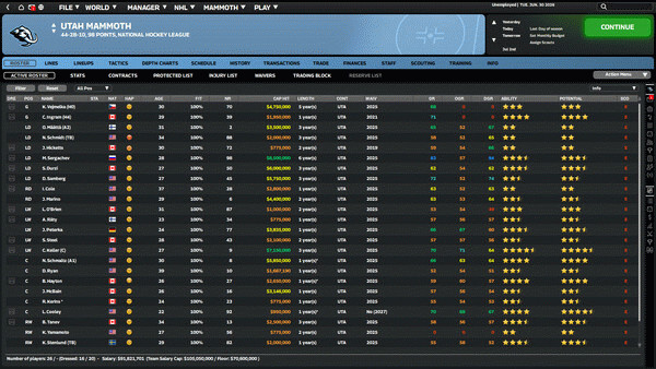 Игра Franchise Hockey Manager 12, скриншот