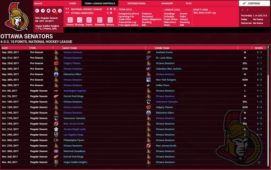 Игра Franchise Hockey Manager 4, скриншот