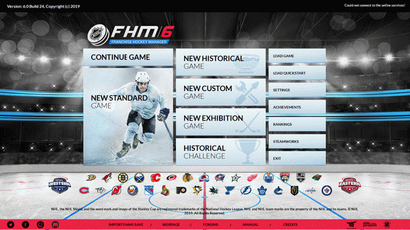 Игра Franchise Hockey Manager 6, скриншот