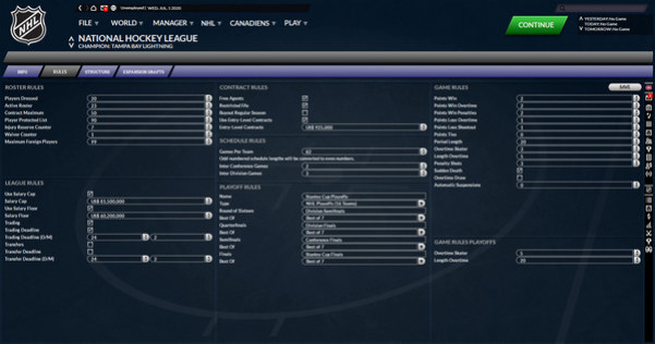 Игра Franchise Hockey Manager 7, скриншот
