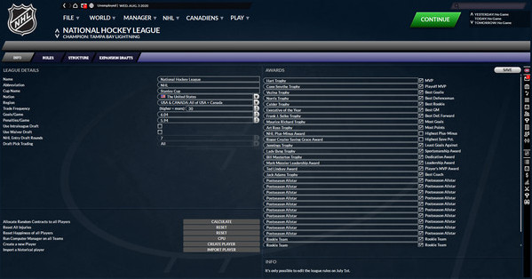 Игра Franchise Hockey Manager 7, скриншот