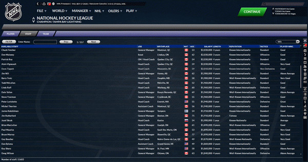 Игра Franchise Hockey Manager 7, скриншот