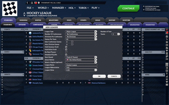 Игра Franchise Hockey Manager 8, скриншот